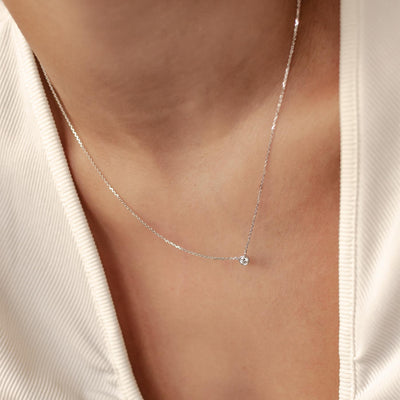 Vollendung Diamant Halskette 14K Gold