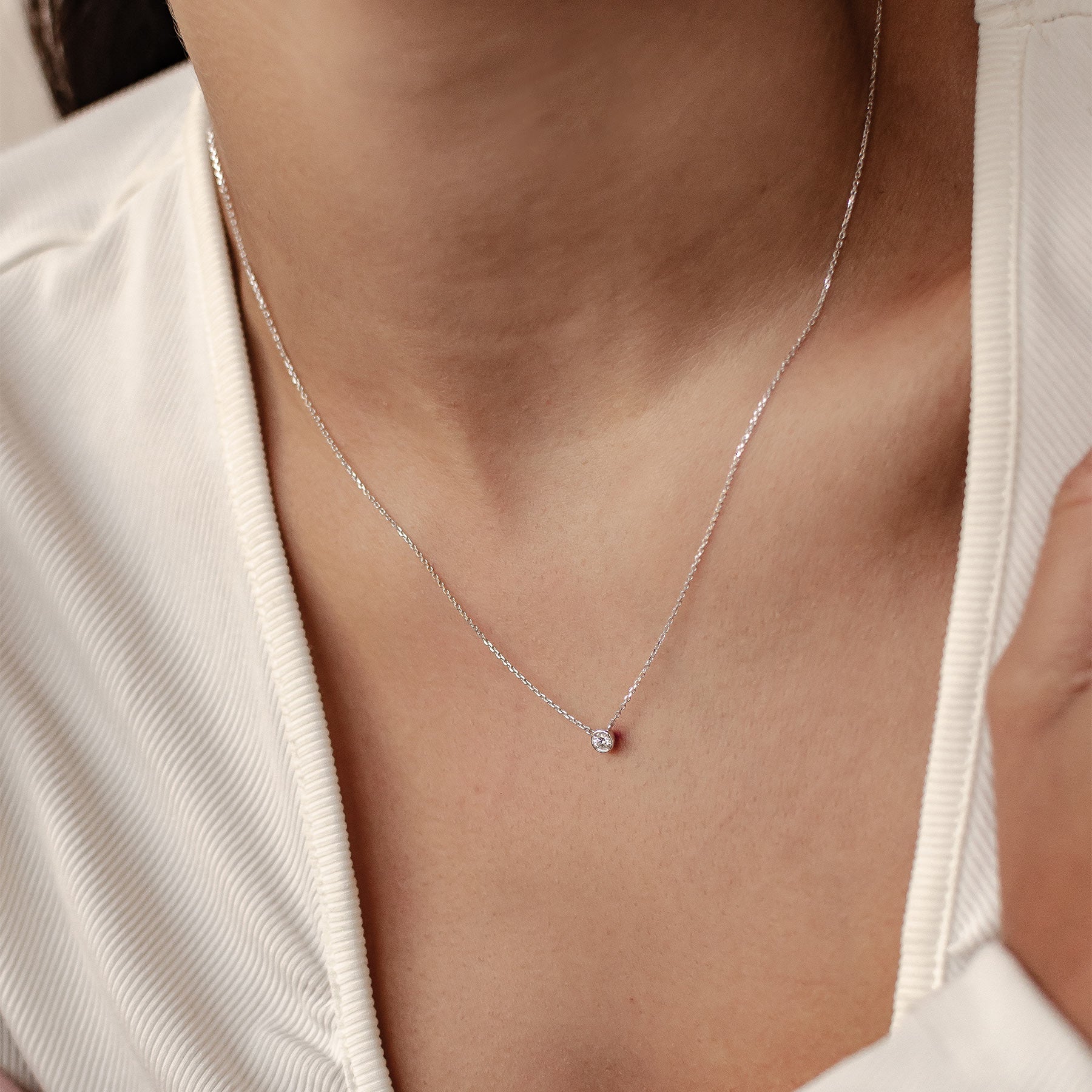 Collier Diamant Completion Or Massif 14 CT