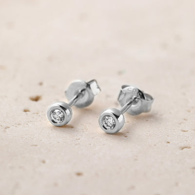 Pendientes Botón Completion Oro Macizo 14K