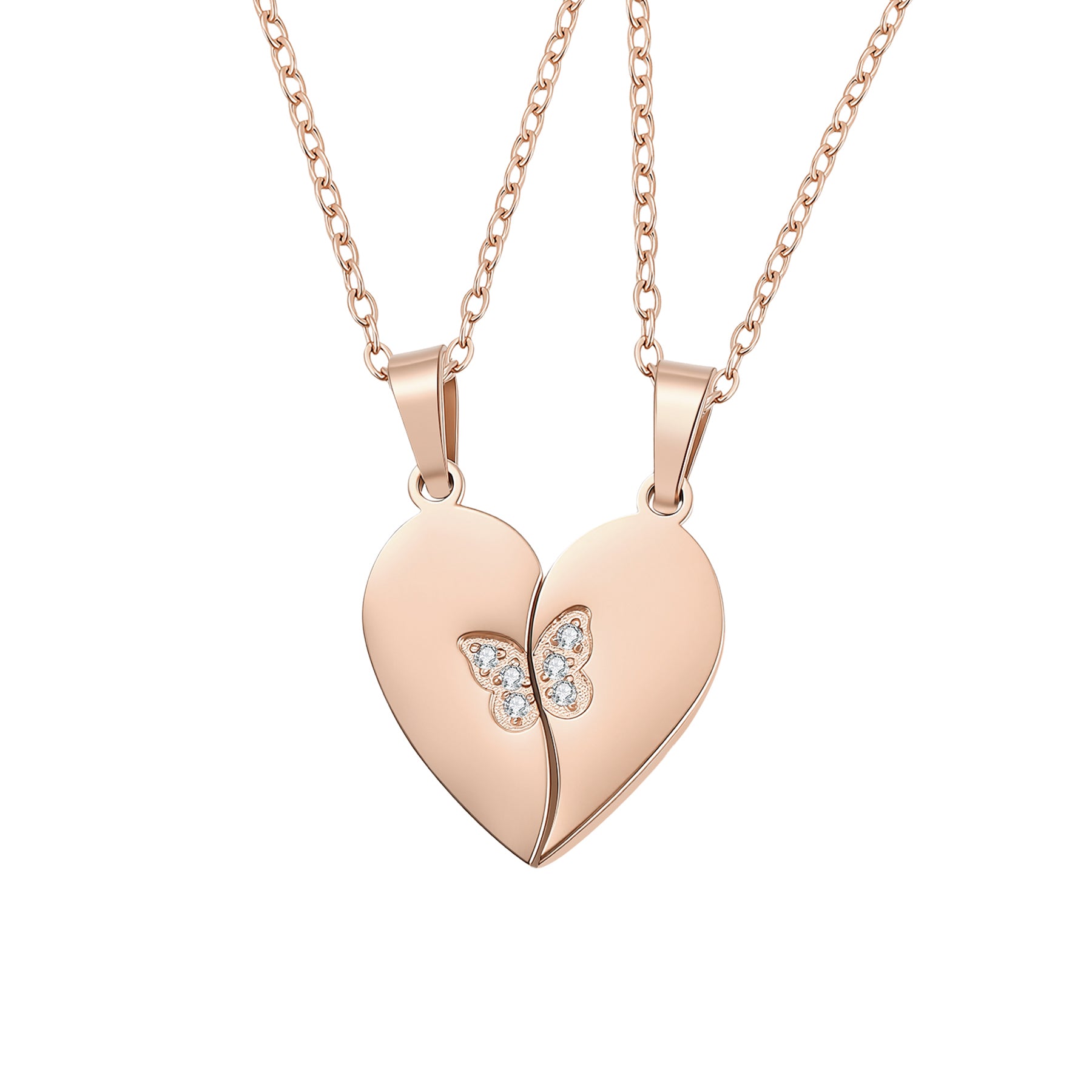 Set Colliers Papillon & Cœur – Waterproof