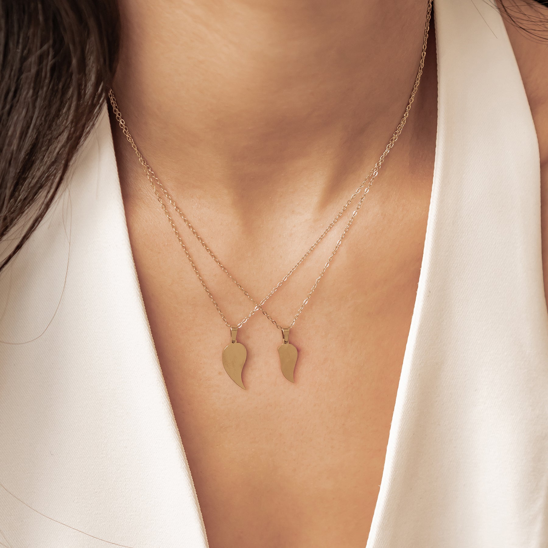 Connected Love Hearts Necklace Set Waterproof
