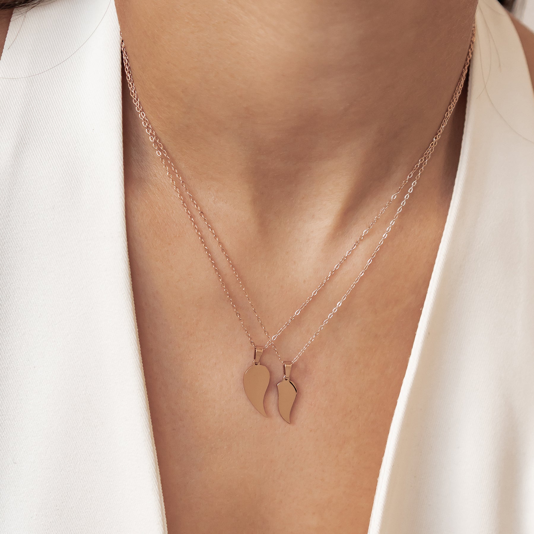 Connected Love Hearts Necklace Set Waterproof