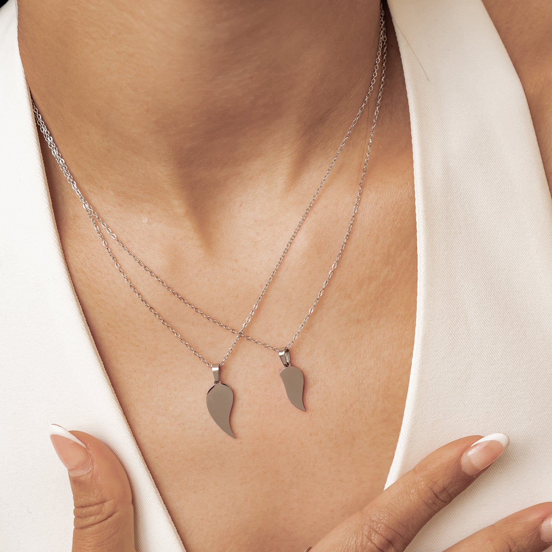 Connected Love Hearts Necklace Set Waterproof