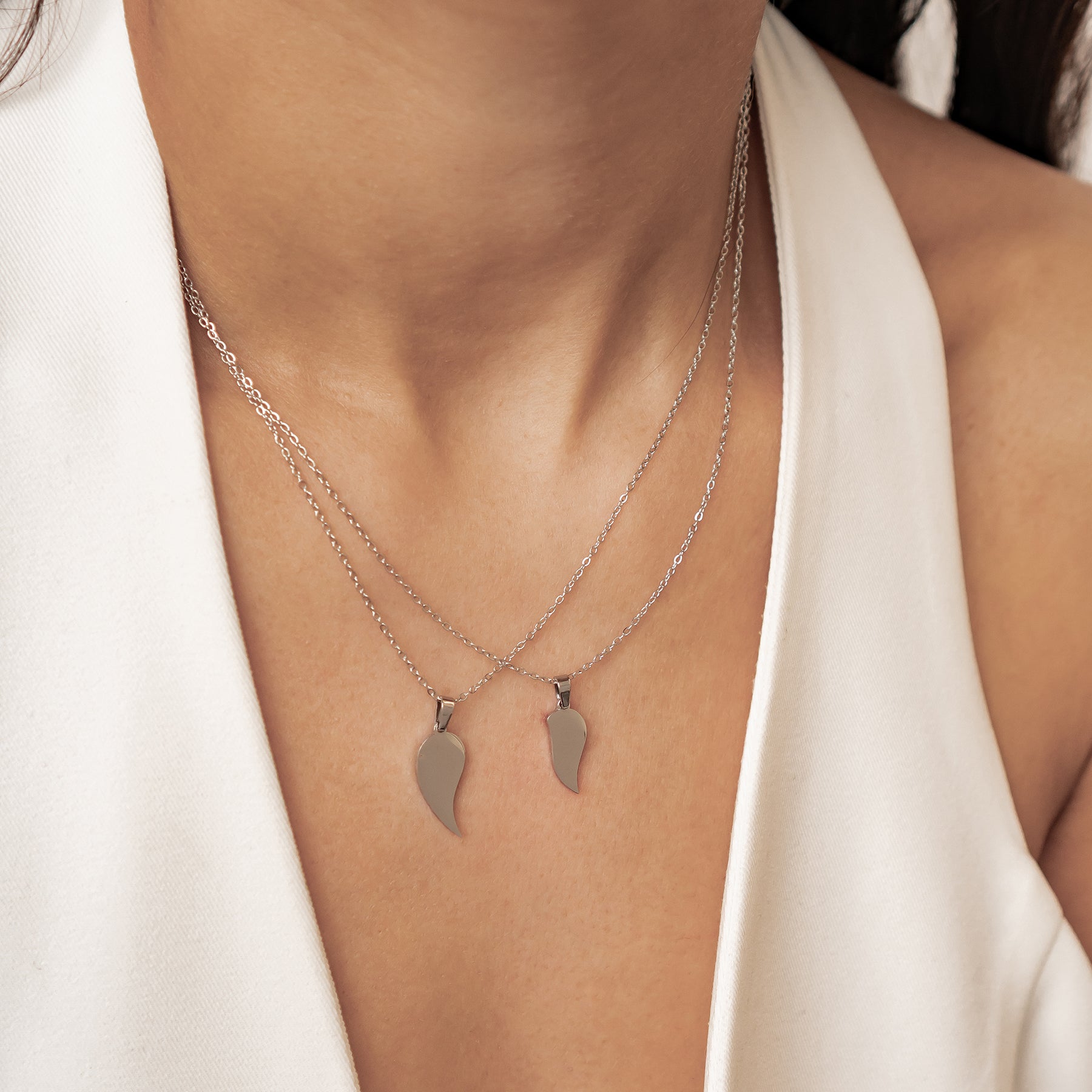 Connected Love Hearts Necklace Set Waterproof