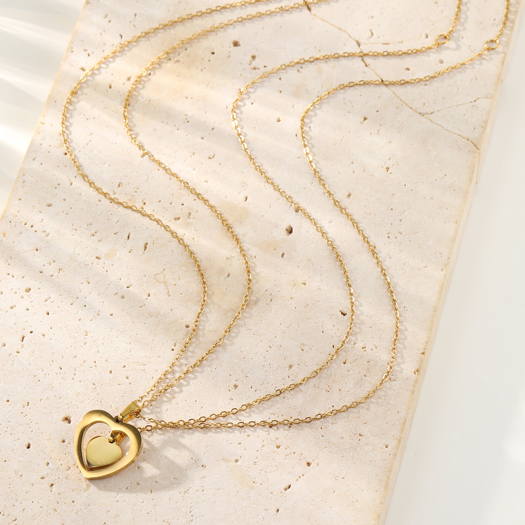 Connected Mutter & Tochter Herz Kette – Wasserdicht