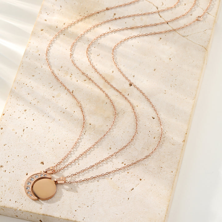 Connected Sun & Moon Necklace Set Waterproof