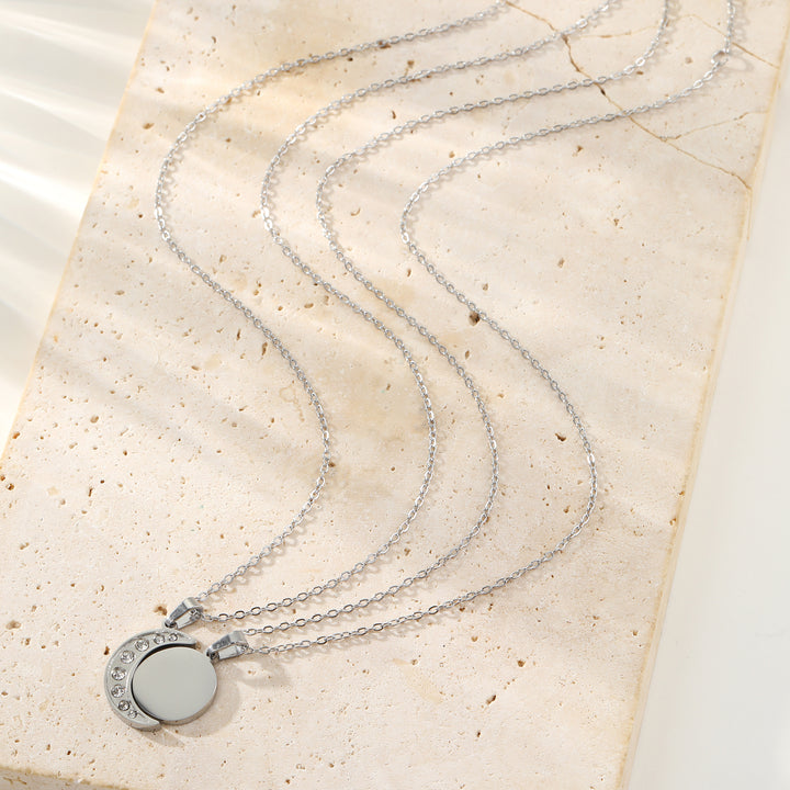 Connected Sun & Moon Necklace Set Waterproof