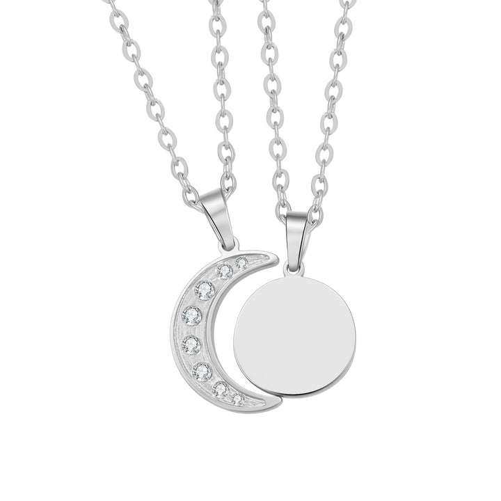 Connected Sun & Moon Necklace Set Waterproof