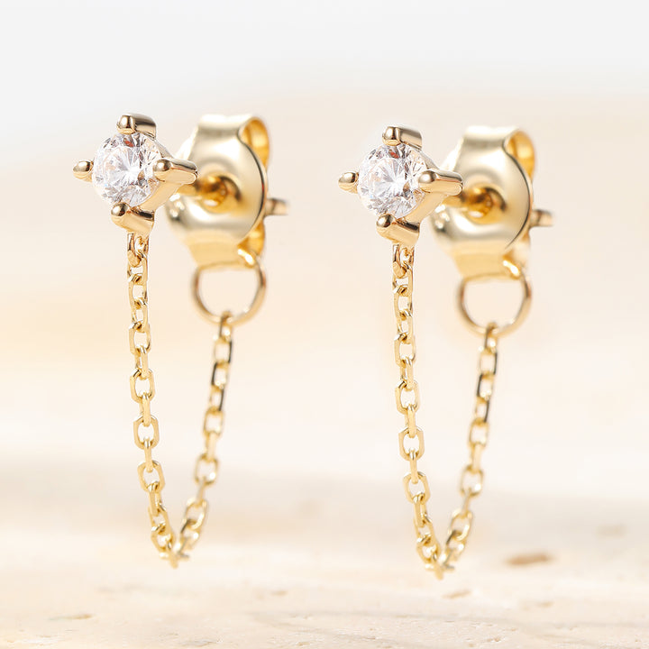 Clous d’Oreilles Connexion Or 14K