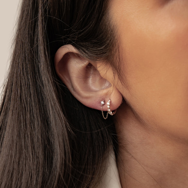 Clous d’Oreilles Connexion Or 14K