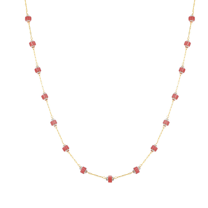 Collar Cuentas Coral Waterproof
