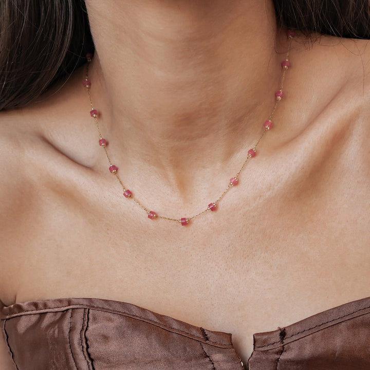 Collier Perles Corail Waterproof