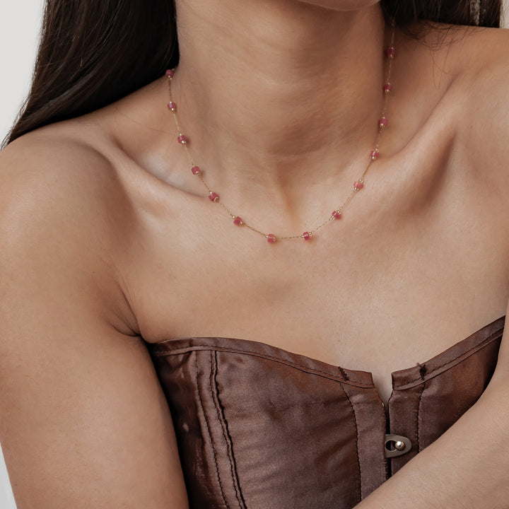 Collier Perles Corail Waterproof