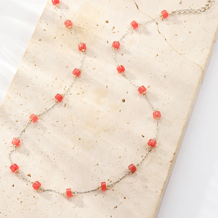 Collier Perles Corail Waterproof