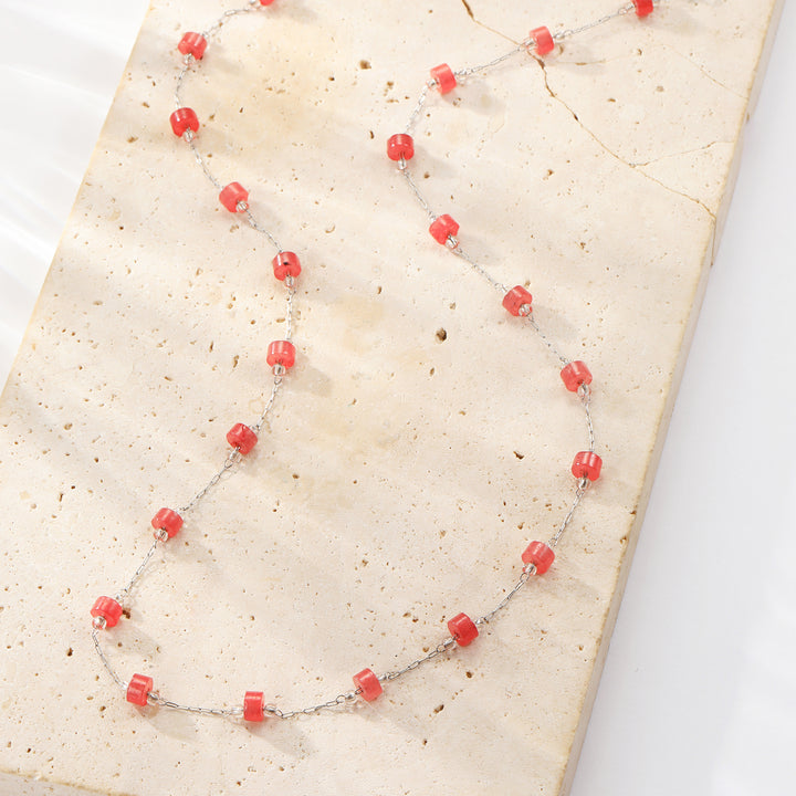 Collier Perles Corail Waterproof