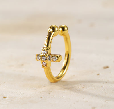 Kreuz Ear Cuff – 925er Sterlingsilber