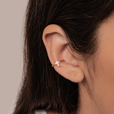 Kreuz Ear Cuff – 925er Sterlingsilber