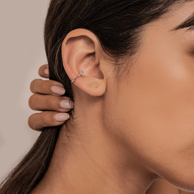 Kreuz Ear Cuff – 925er Sterlingsilber