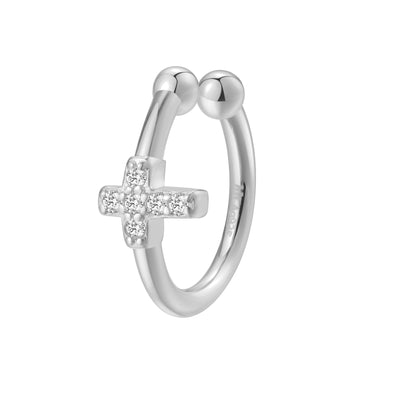 Kreuz Ear Cuff – 925er Sterlingsilber