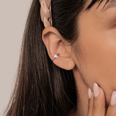 Kreuz Ear Cuff – 925er Sterlingsilber