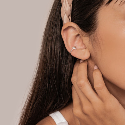 Kreuz Ear Cuff – 925er Sterlingsilber