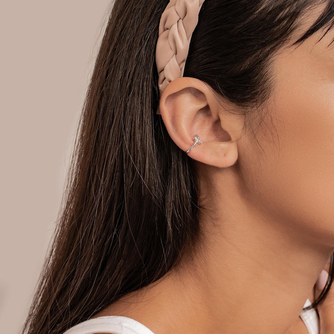Kreuz Ear Cuff – 925er Sterlingsilber