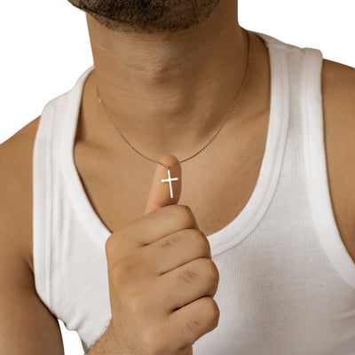 Collier Pendentif Croix Waterproof 55-60cm