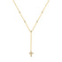 Collier en Y Lariat Croix Sterling Argent