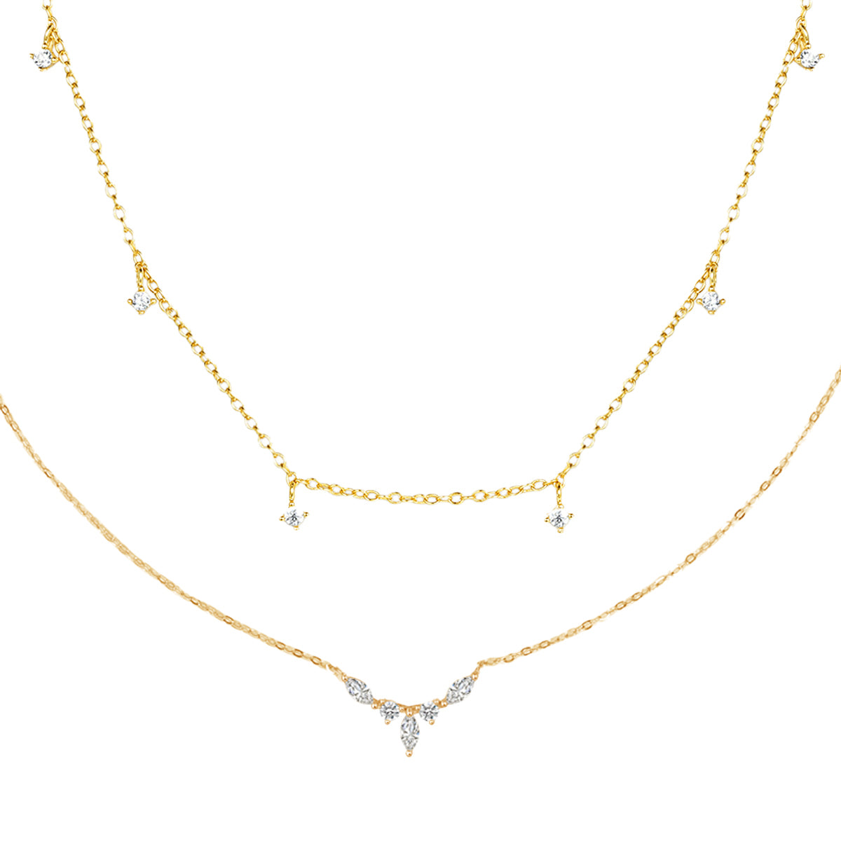 Ensemble Collier Couronne et Charme Pierre Précieuse Sterling Argent