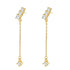 Pendientes Colgantes Barra Cristal Plata de Ley 925