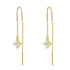 Crystal Threader Earrings Sterling Silver