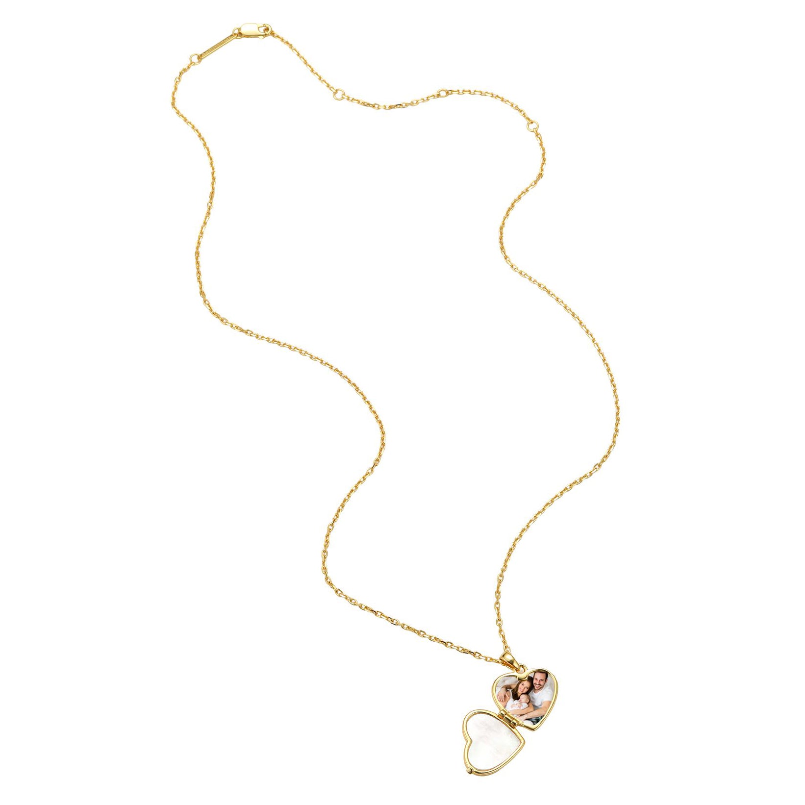 Cupid Heart Locket Necklace Sterling Silver