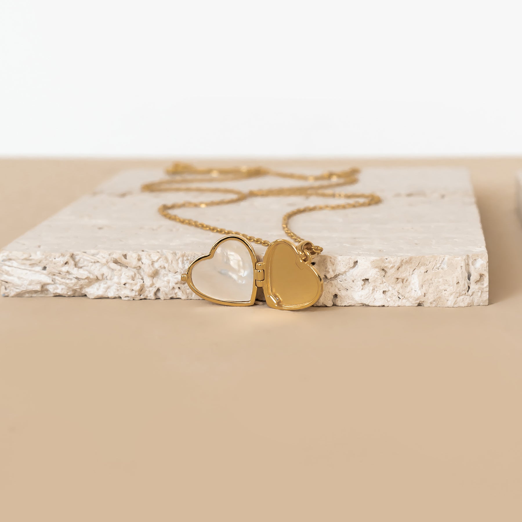 Cupid Heart Locket Necklace Sterling Silver