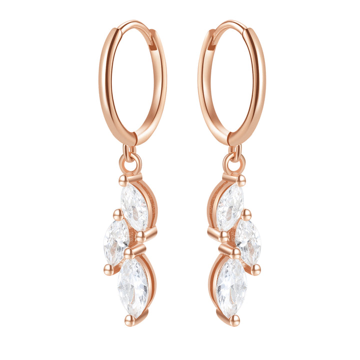 Pendientes Huggie Ramillete Plata de Ley 925