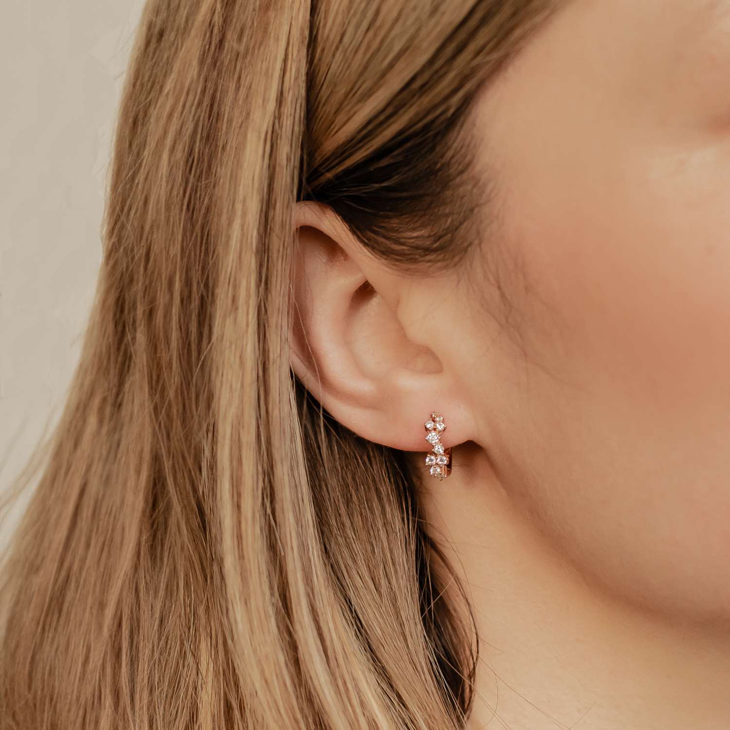 Pendientes Huggie Constelación Plata de Ley 925