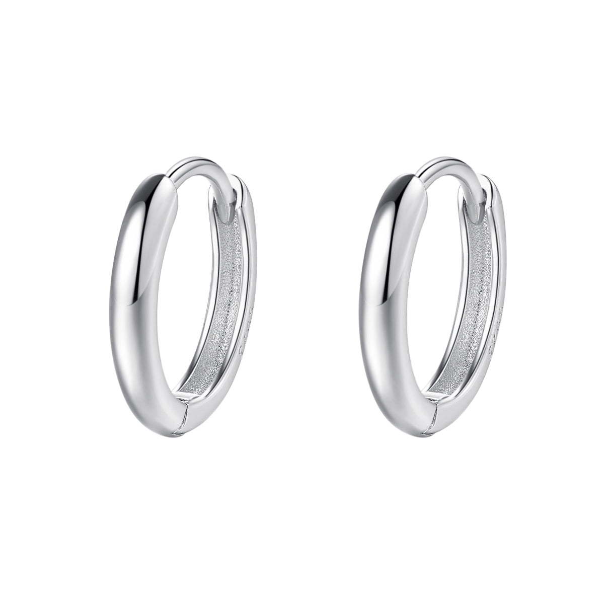 Crèoles Simples Grosse Sterling Argent en Or