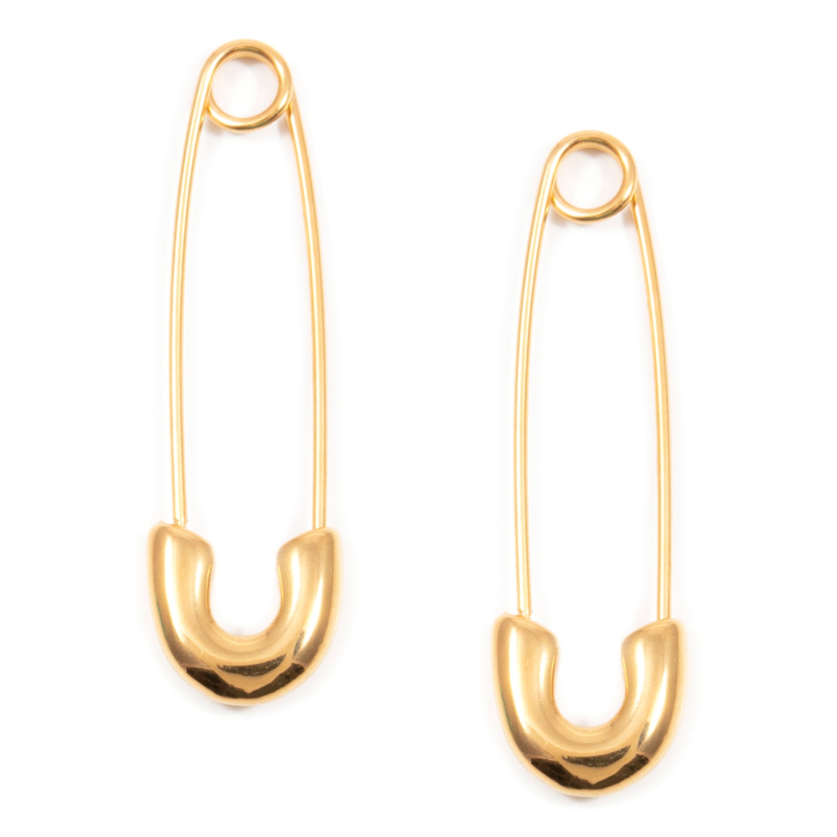 Safety Pin Earrings Gold – Hey Happiness