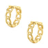 Chunky Chain Huggie Earrings Sterling Silver Gold