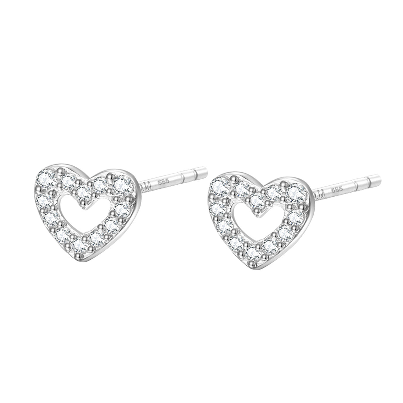 Amore Stud Earrings 14K Gold