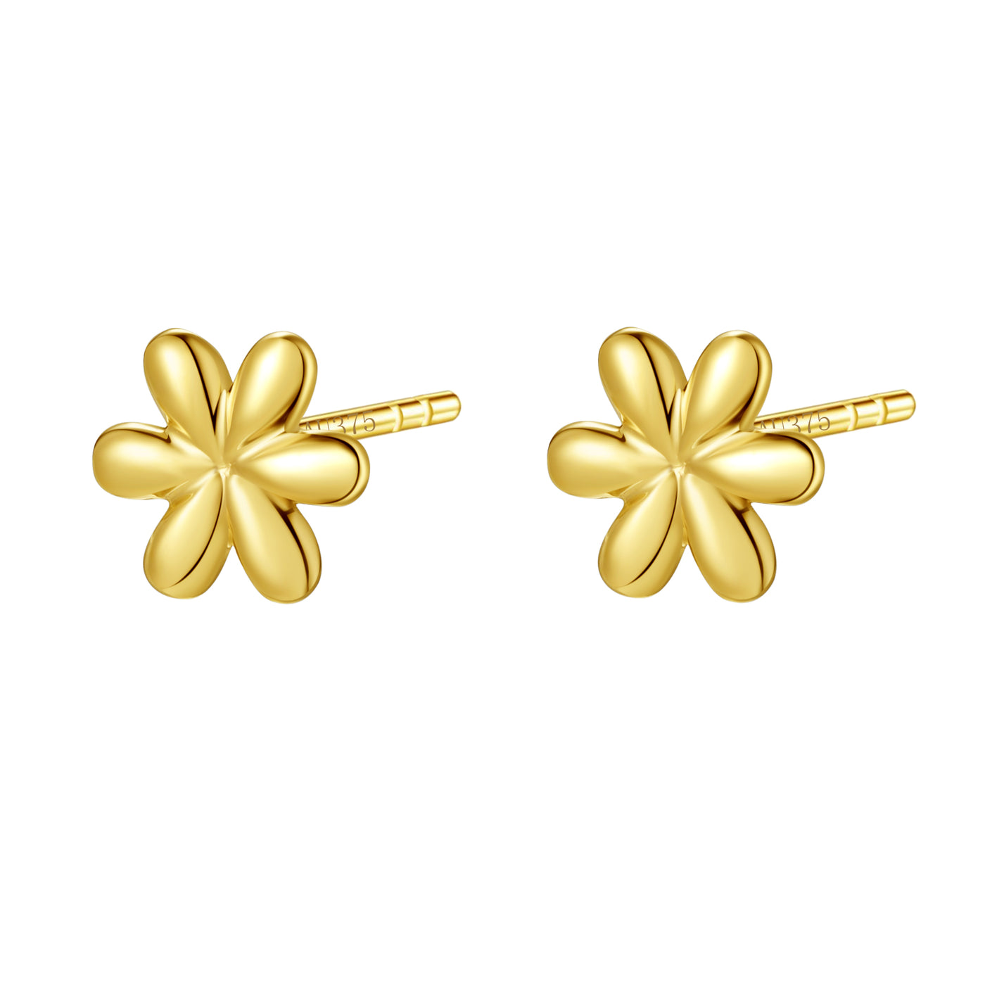 Emerging Stud Earrings 9K Gold