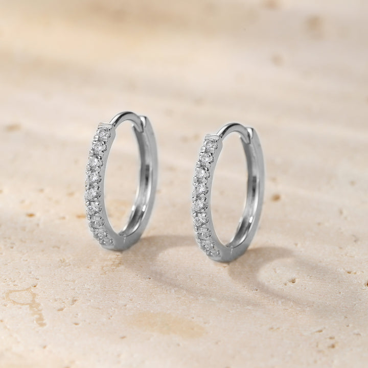 Endless Shine Huggie Earrings 14K Gold