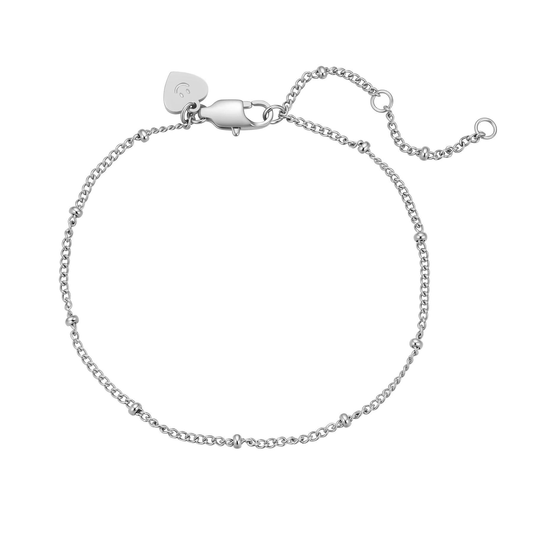 Zartes Perlenketten-Armband aus Edelstahl – Wasserfest