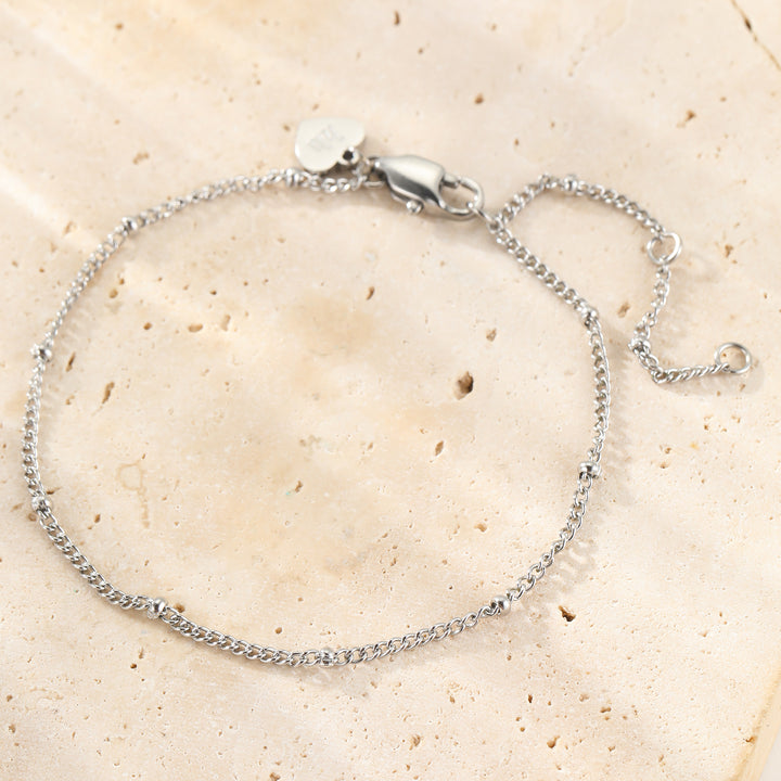 Dainty Bobble Chain Bracelet Waterproof