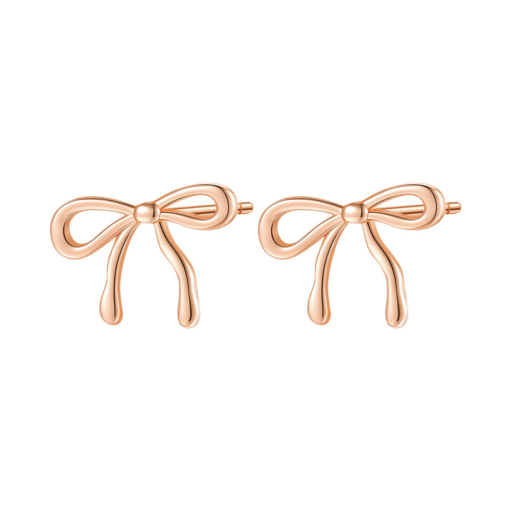 Dainty Bow Studs Earrings Sterling Silver