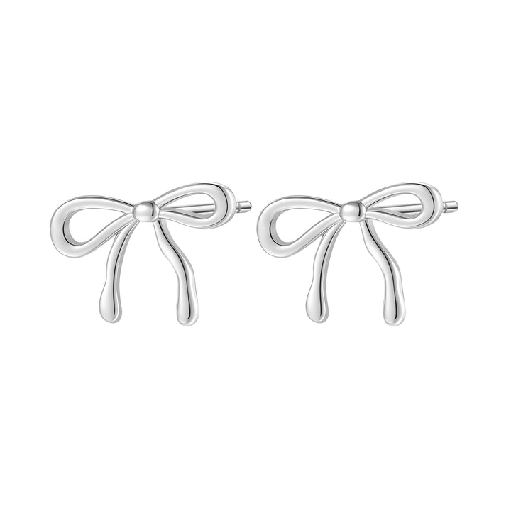 Dainty Bow Studs Earrings Sterling Silver