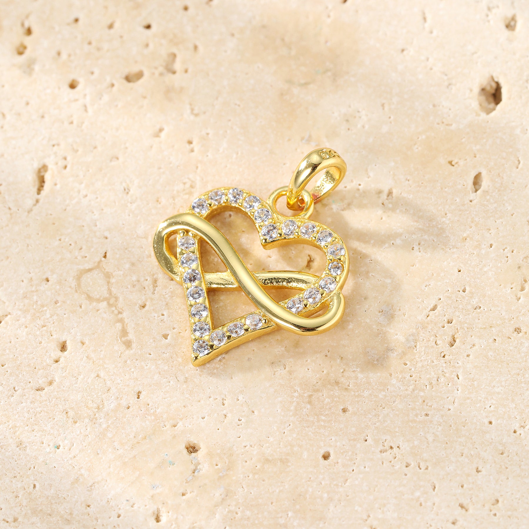 Zarte Endless Love Halskette aus 925 Sterling Silber