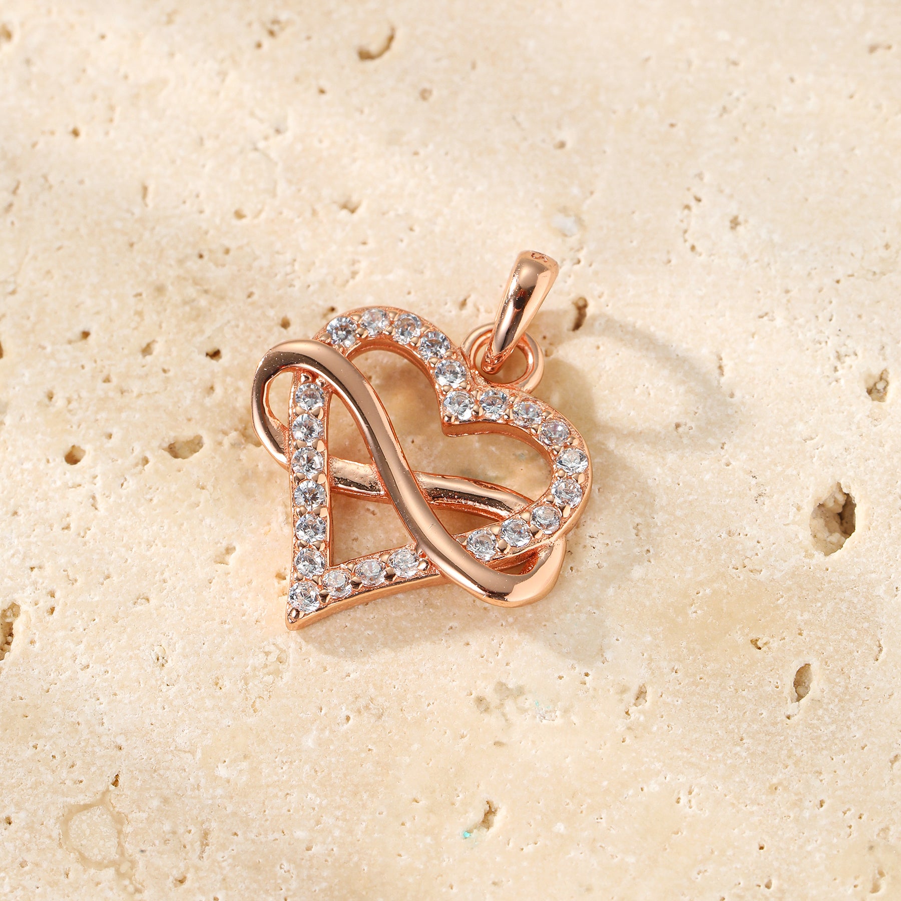 Zarte Endless Love Halskette aus 925 Sterling Silber