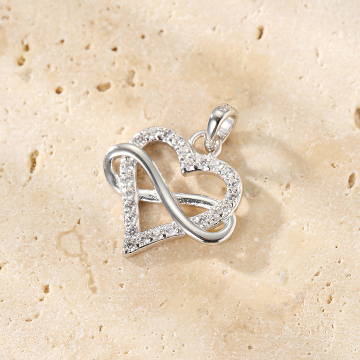 Dainty Endless Love Necklace Sterling Silver
