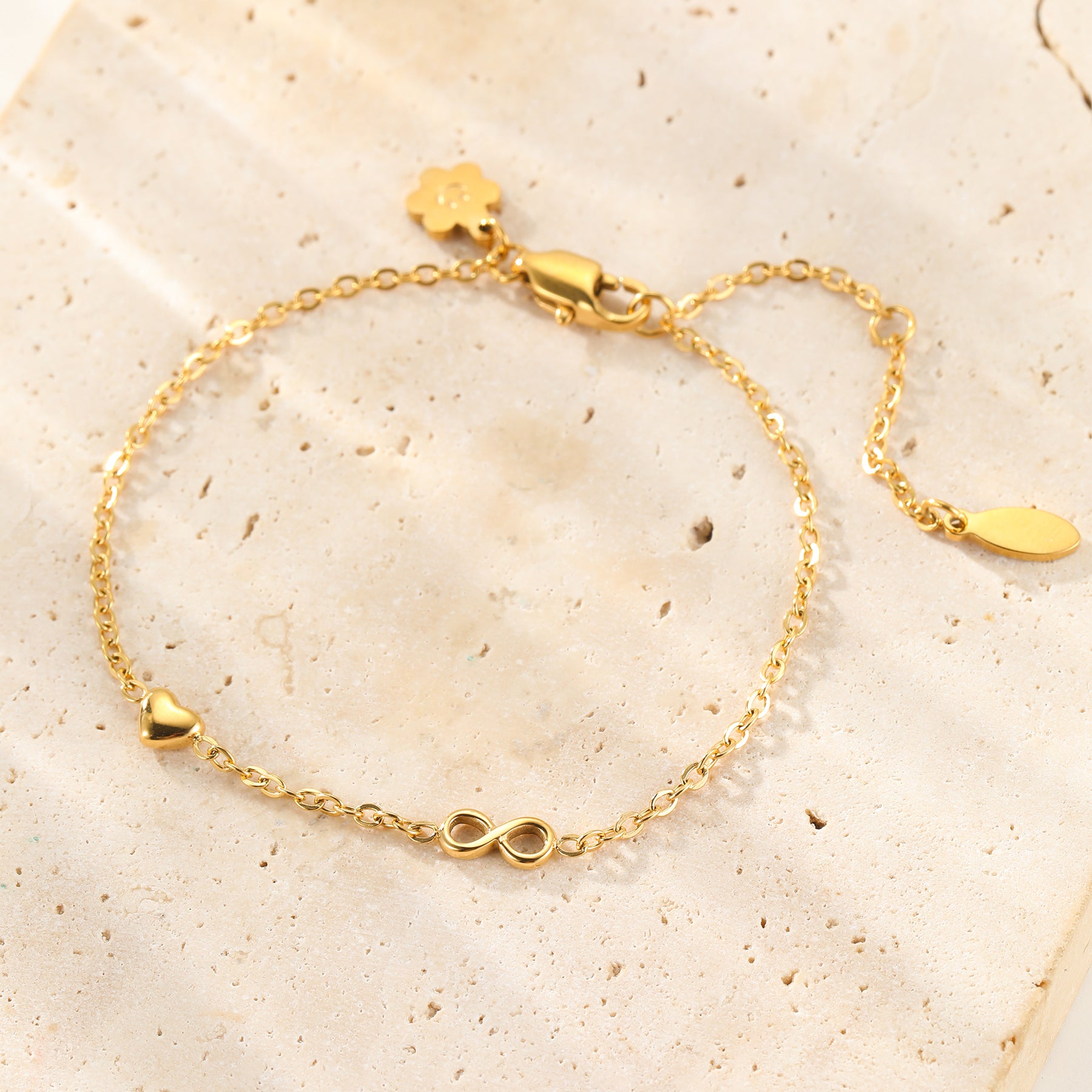 Pulsera Corazón Infinity Delicada – Waterproof
