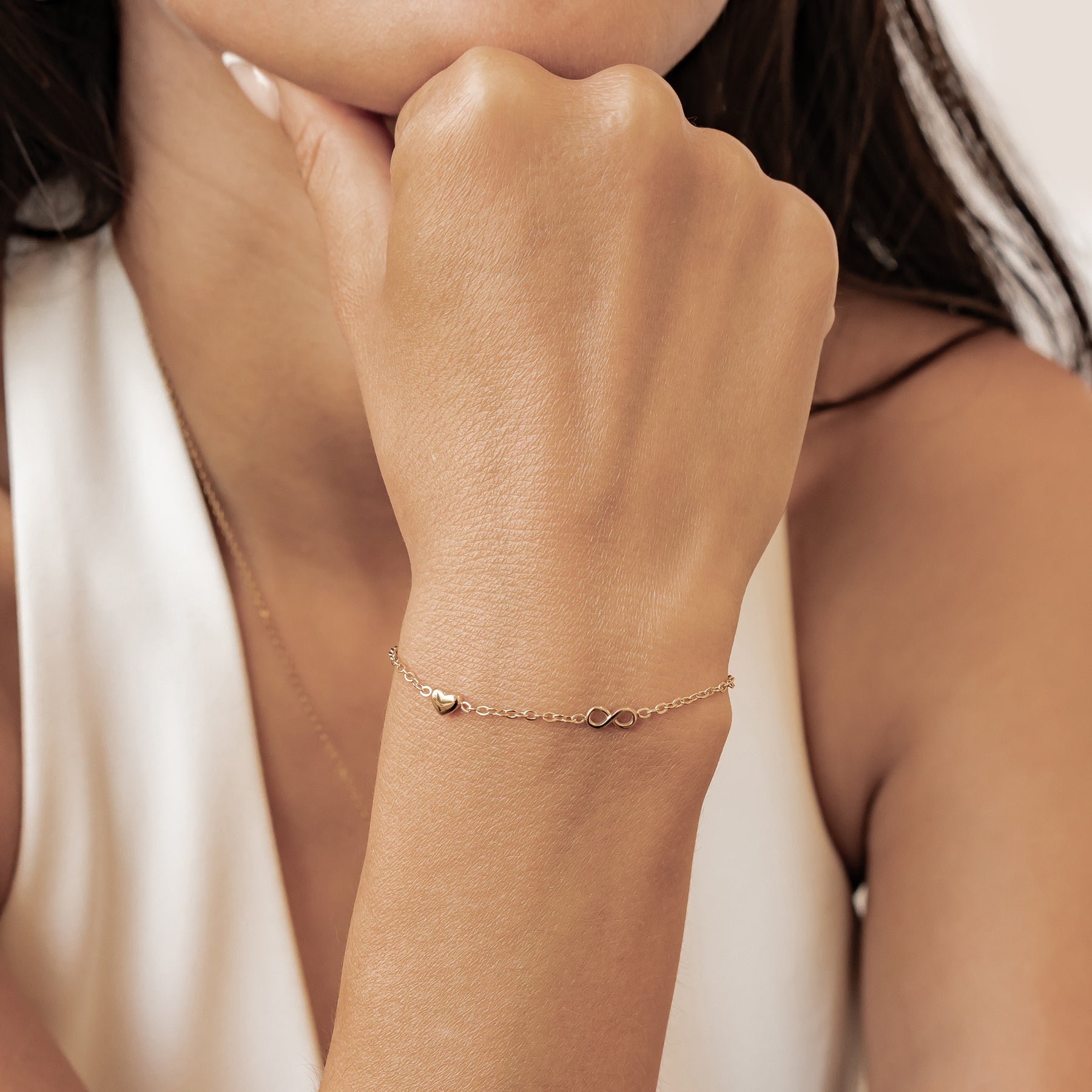 Pulsera Corazón Infinity Delicada – Waterproof